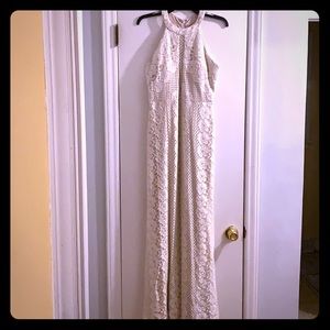 Cream form fitting dress